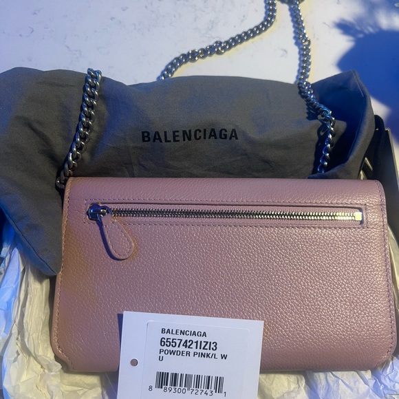 Balenciaga powder pink wallet on chain - Picture 6 of 7